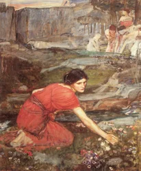 Maidens Picking Flowers by a Stream